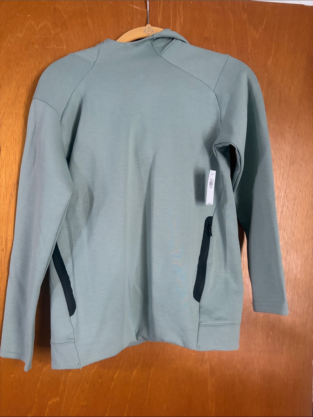 Boy’s Light Sage Hooded Jacket with Zip Pockets
